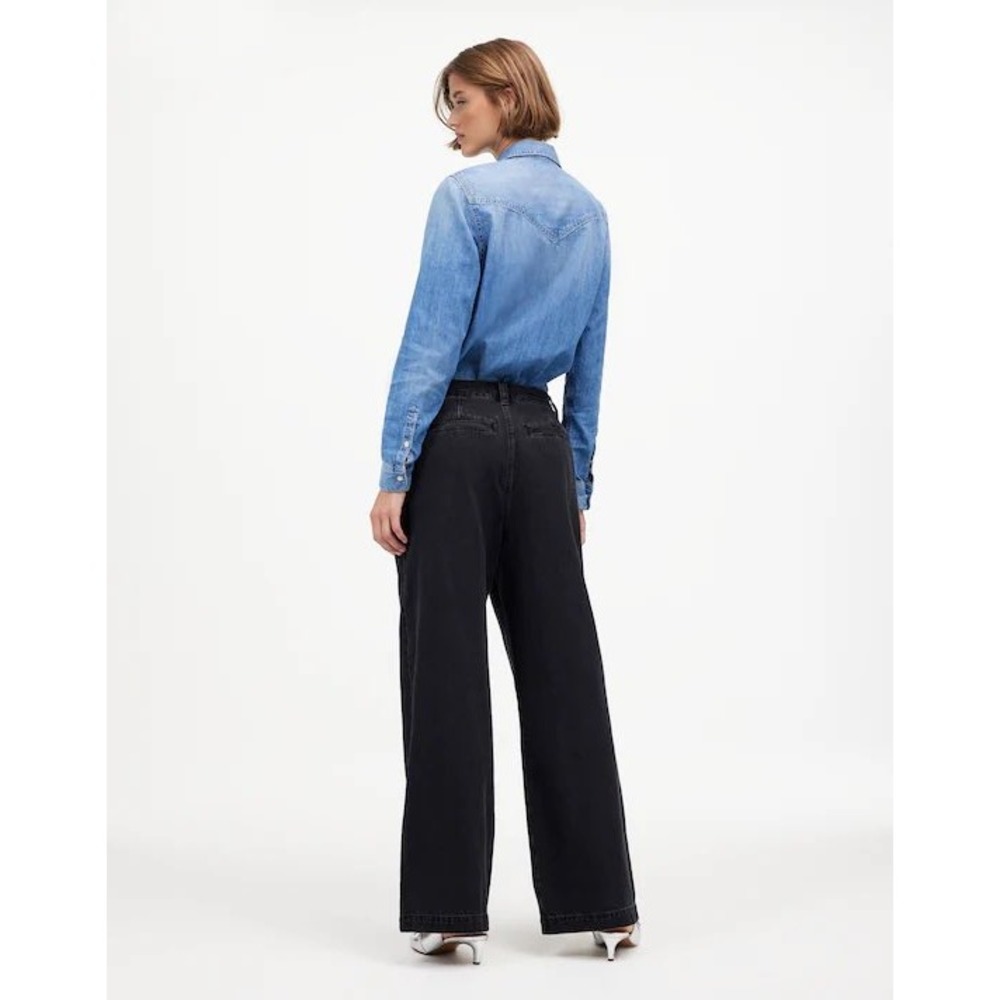 Madewell Harlow Wide-Leg Jean Hollenbeck Wash Black 27 - Picture 5 of 13